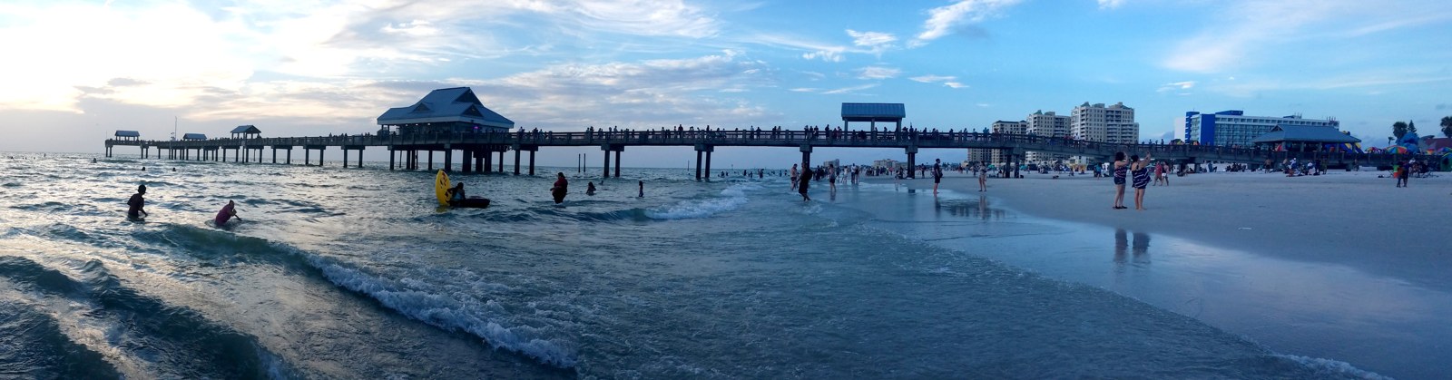 Panoramic view of Pier 60 at Clearwater Beach